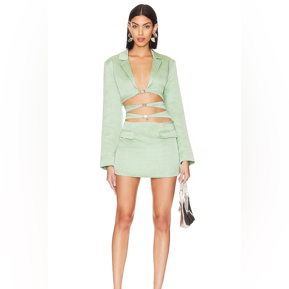 Atoir Mint Green Cut-Out Dress